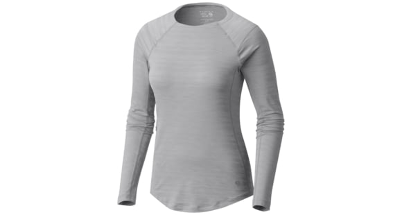 Mountain Hardwear Mighty Stripe Long Sleeve T - Women's-Steam-Medium