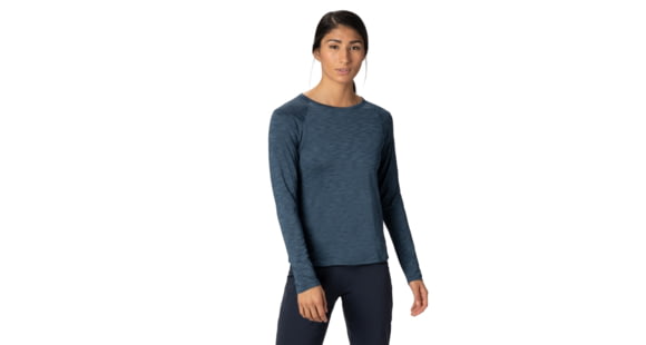 Mountain Hardwear Mighty Stripe Long Sleeve T - Women's, Zinc, Medium, 1847611492-M