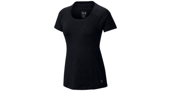 Mountain Hardwear Mighty Stripe Short Sleeve T - Women's-Black-Large