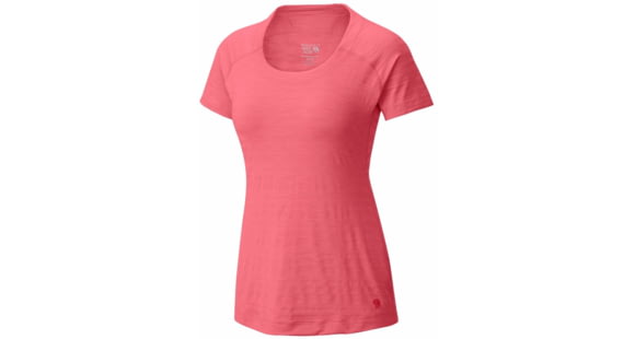 Mountain Hardwear Mighty Stripe Short Sleeve T - Women's-Paradise Pink-Medium