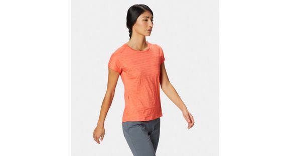 Mountain Hardwear Mighty Stripe Short Sleeve T - Women's, Solstice Red, Extra Small, 1829631804-XS