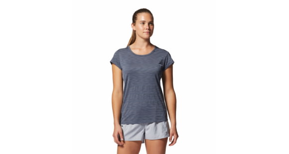 Mountain Hardwear Mighty Stripe Short Sleeve Top - Women's, Blue Slate, Large, 2027951417-Blue Slate-L