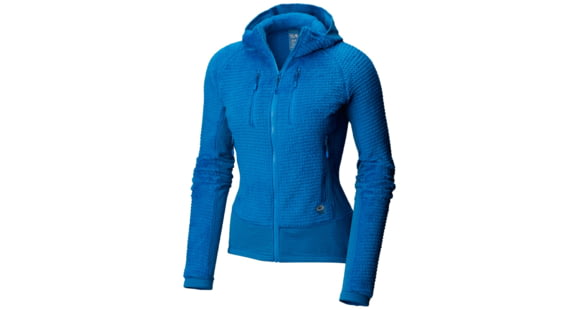 Mountain Hardwear Monkey Woman Grid Hooded Jacket, Prism Blue, XL, 1792951453-XL