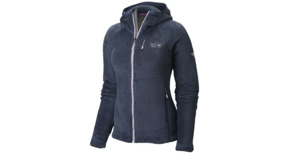 Mountain Hardwear Monkey Woman Grid II Hooded Jacket - Women's-Zinc/Phantom Purple-Medium