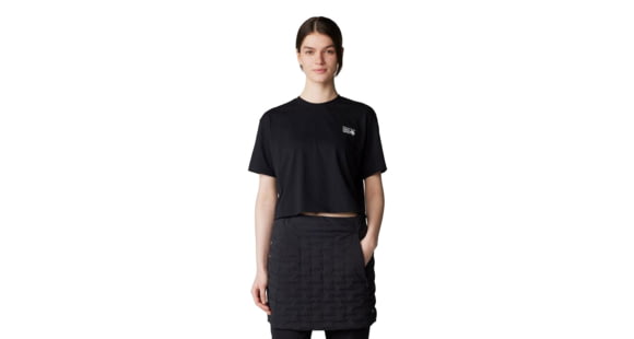 Mountain Hardwear Box Logo Boxy Crop Short Sleeve Shirt - Women's, Black, L, 190423058549