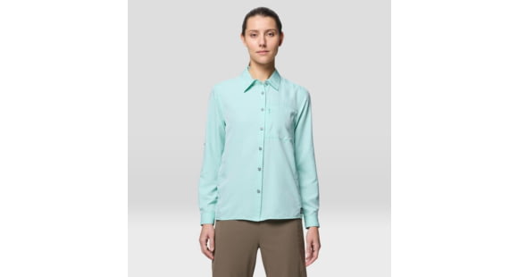 Mountain Hardwear Canyon Long Sleeve Shirts - Women's, Icy Teal, M, 2110541-320-M