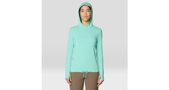 Mountain Hardwear Crater Lake Long Sleeve Hoody - Women's, Icy Teal, M, 1829681-320-M