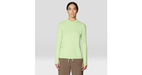 Mountain Hardwear Crater Lake Long Sleeve Hoody - Women's, Frozen In Lime, M, 1829681-386-M