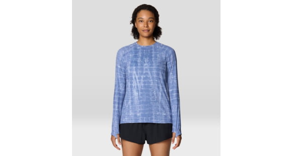 Mountain Hardwear Crater Lake Long Sleeve Top - Women's, Best Coast Blue Prismatic Print, XS, 1982721-448-XS