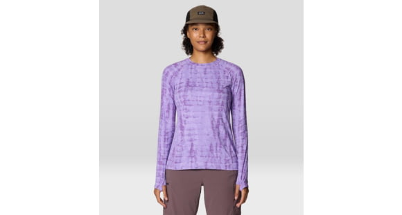 Mountain Hardwear Crater Lake Long Sleeve Top - Women's, Harbor Violet Prismatic Print, XL, 1982721-560-XL