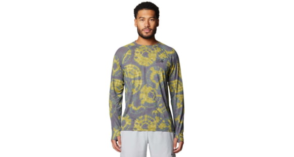 Mountain Hardwear Crater Lake Long Sleeve Top - Men's, Adriatic Blue Spore Dye Print, S, 190423018062