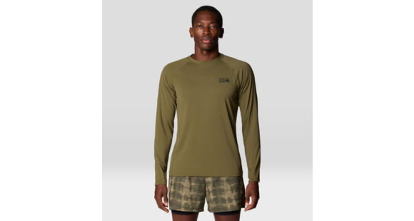 Mountain Hardwear Crater Lake Long Sleeve Tops - Men's, Combat Green, M, 1982421-353-M