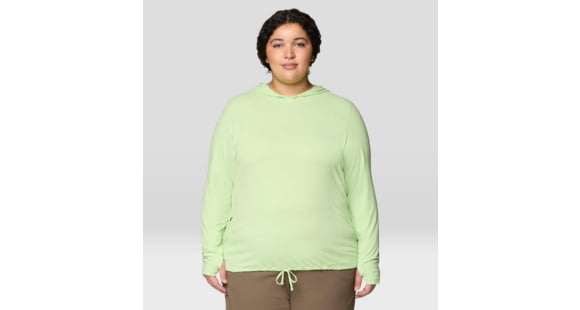 Mountain Hardwear Crater Lake LS Hoody - Women's Extended, Frozen In Lime, 3X, 1829682-386-3X