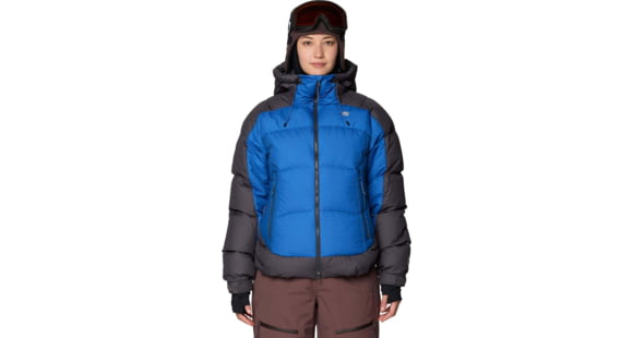 Mountain Hardwear Flow Factor Down Jacket - Women's, Berry Blue, Shark, M, 2166511488-488-M