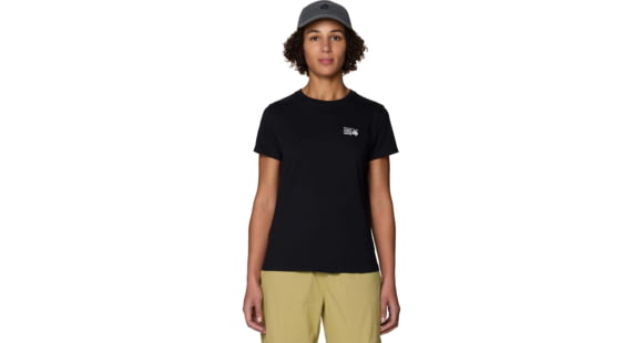 Mountain Hardwear MHW Logo Standard Short Sleeve - Women's, Black, M, 2130211012-012-M