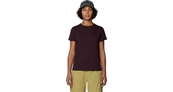 Mountain Hardwear MHW Logo Standard Short Sleeve - Women's, Deep Mulberry, L, 2130211510-510-L