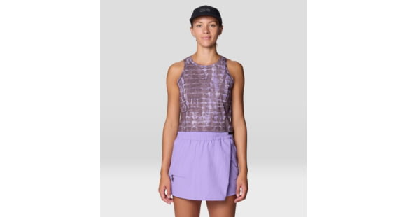 Mountain Hardwear Mountain Stretch Tanklette Top - Women's, Purple Sage Prismatic Print, XL, 2149221-574-XL