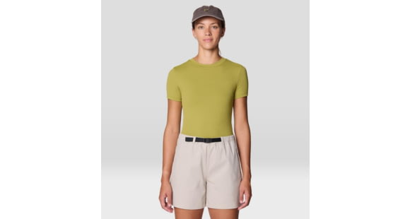 Mountain Hardwear Peak Knit Short Sleeve Shirt - Women's, Bright Fatigue, XL, 2113451-331-XL