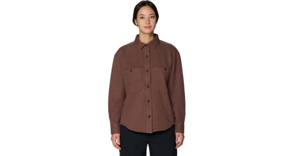 Mountain Hardwear Plusher Relaxed Long Sleeve Flannel - Women's, Carob Heather, L, 2129691219-219-L