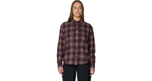 Mountain Hardwear Plusher Relaxed Long Sleeve Flannel - Women's, Deep Mulberry Plaid, M, 2129691510-510-M