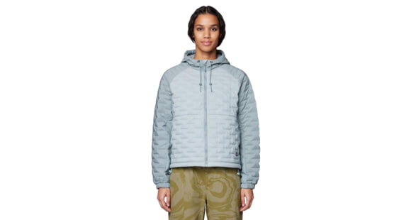 Mountain Hardwear Stretchdown Light Full Zip Hoody - Women's, Ice Shadow, Blue Sage, L, 2077681-461-L