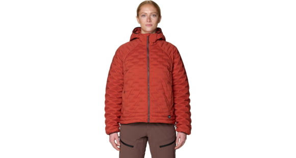 Mountain Hardwear StretchDown Light Hooded Jacket - Women's, Mars Red, L, 2166431844-844-L