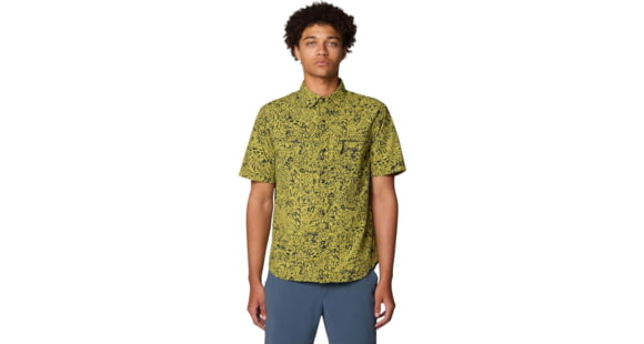Mountain Hardwear Stryder Short Sleeve Shirt - Men's, Moon Moss Forager Print, S, 190423018222