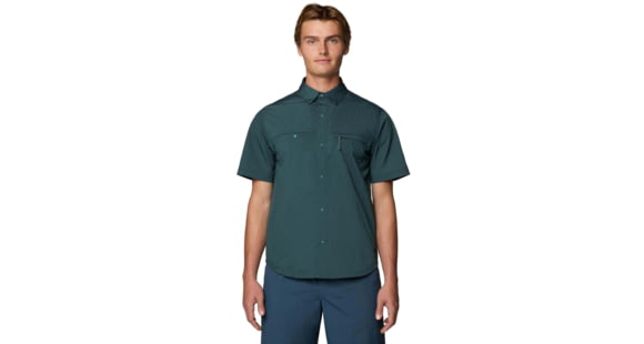 Mountain Hardwear Stryder Short Sleeve Shirt - Men's, Blue Pine Ripstop, XL, 190423018284