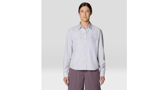 Mountain Hardwear Sun Drift Cooling Long Sleeve Shirt - Women's, Grey Ice, L, 2149161-063-L