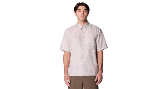 Mountain Hardwear Sun Drift Cooling Printed Short Sleeve Shirt - Men's, City Fog Brushstrokes Print, S, 2162301-074-S