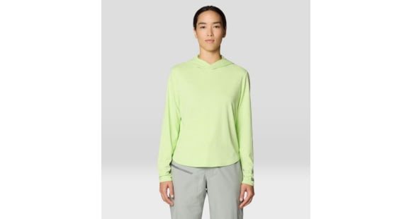 Mountain Hardwear Sunblocker Long Sleeve Hoody - Women's, Frozen In Lime, XL, 2067761-386-XL