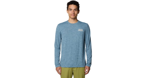 Mountain Hardwear Sunblocker Long Sleeve Shirt - Men's, Adriatic Blue Heather, XL, 190423044184