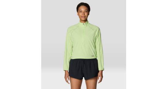 Mountain Hardwear Sunshield 1/2 Zip Top - Women's, Frozen In Lime, S, 2110521-386-S
