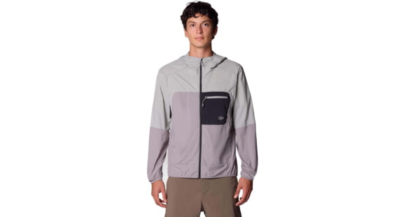 Mountain Hardwear Wind Veil Hooded Jacket - Men's, Approaching Storm, Half Moon Grey, L, 2146681-038-XXL