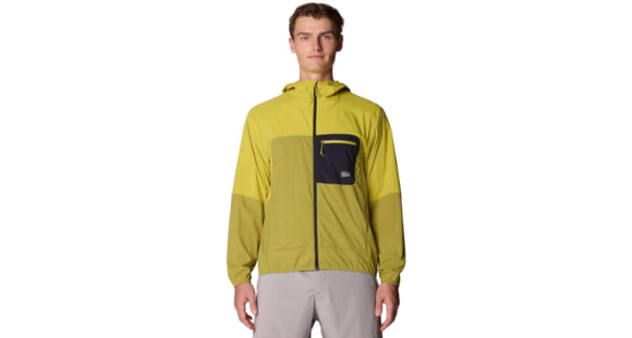 Mountain Hardwear Wind Veil Hooded Jacket - Men's, Bright Fatigue, Lucky Chard, SxR, 2146681-331-S