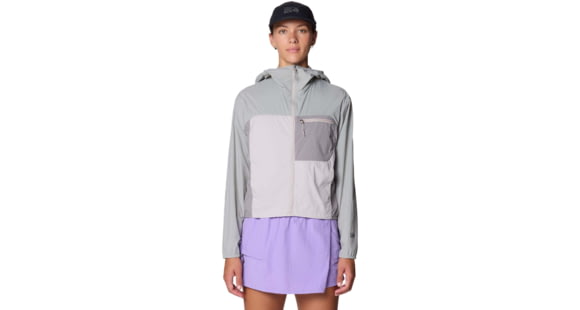 Mountain Hardwear Wind Veil Hooded Jacket - Women's, Half Moon Grey, City Fog, Approaching St, XL, 2146771059-059-XL