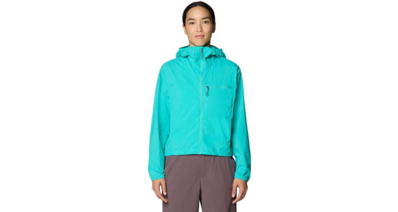 Mountain Hardwear Wind Veil Hooded Jacket - Women's, Aqua Marina, XL, 2146771-354-XL