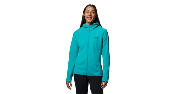 Mountain Hardwear Mountain Stretch Full Zip Hoody - Women's, Small, Synth Green, 1982621360-Synth Green-S