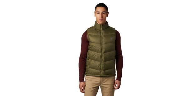 Mountain Hardwear Mt. Eyak Down Vest - Men's, Combat Green, Medium, 1870971353-M