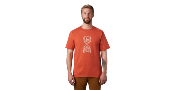 Mountain Hardwear MTN &amp; Sea Hourglass Short Sleeve Shirt - Mens, Dark Clay, 2XL, 1881541840-Dark Clay-XXL