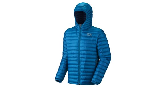 Mountain Hardwear Nitrous Hooded Down Jacket - Men's-Blue Horizon-X-Large