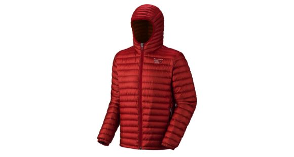 Mountain Hardwear Nitrous Hooded Down Jacket - Men's-Medium-Red