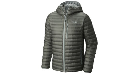 Mountain Hardwear Nitrous Hooded Down Jacket - Men's-Thunderhead Grey-Large