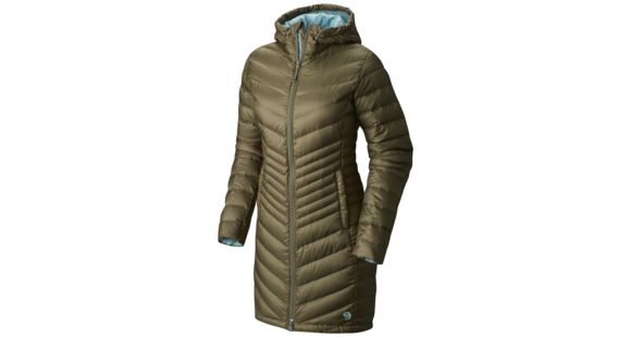 Mountain Hardwear Nitrous Hooded Down Parka - Women's-Stone Green-Small