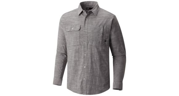 Mountain Hardwear Outpost Long Sleeve Shirt - Men's, Stealth Grey, XL, 1771451006-XL