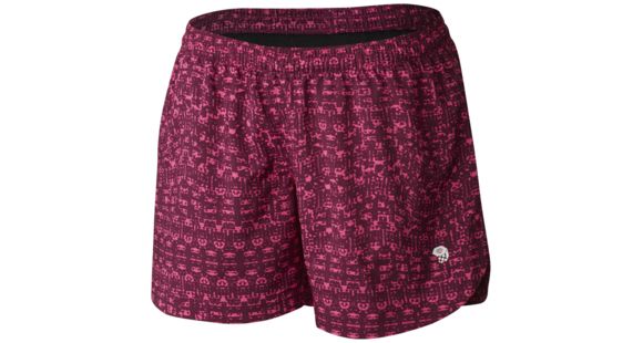 Mountain Hardwear Pacing Printed 5 in Short - Women's-Dark Raspberry-X-Small