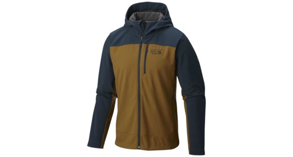 Mountain Hardwear Paladin Hooded Jacket - Men's-Golden Brown/Hardwear Navy-X-Large