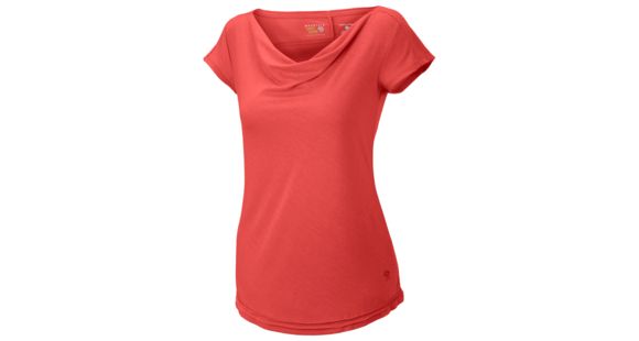 Mountain Hardwear Pandra Cowlneck Cap Sleeve Tee - Women's-Deep Blush-Large