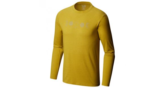 Mountain Hardwear Phases of the Space Station Long Sleeve, Heather Dark Citron, XXL, 1792821359-XXL