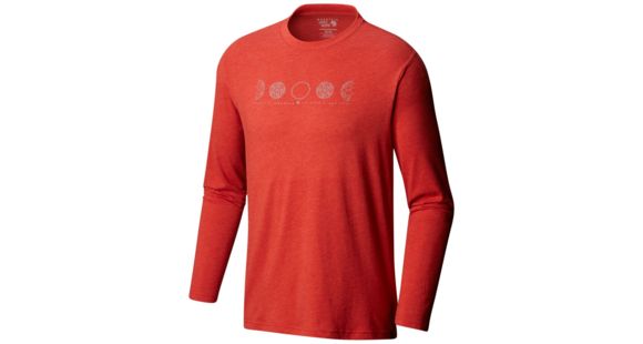 Mountain Hardwear Phases of the Space Station Long Sleeve, Heather Dark Fire, XXL, 1792821699-XXL